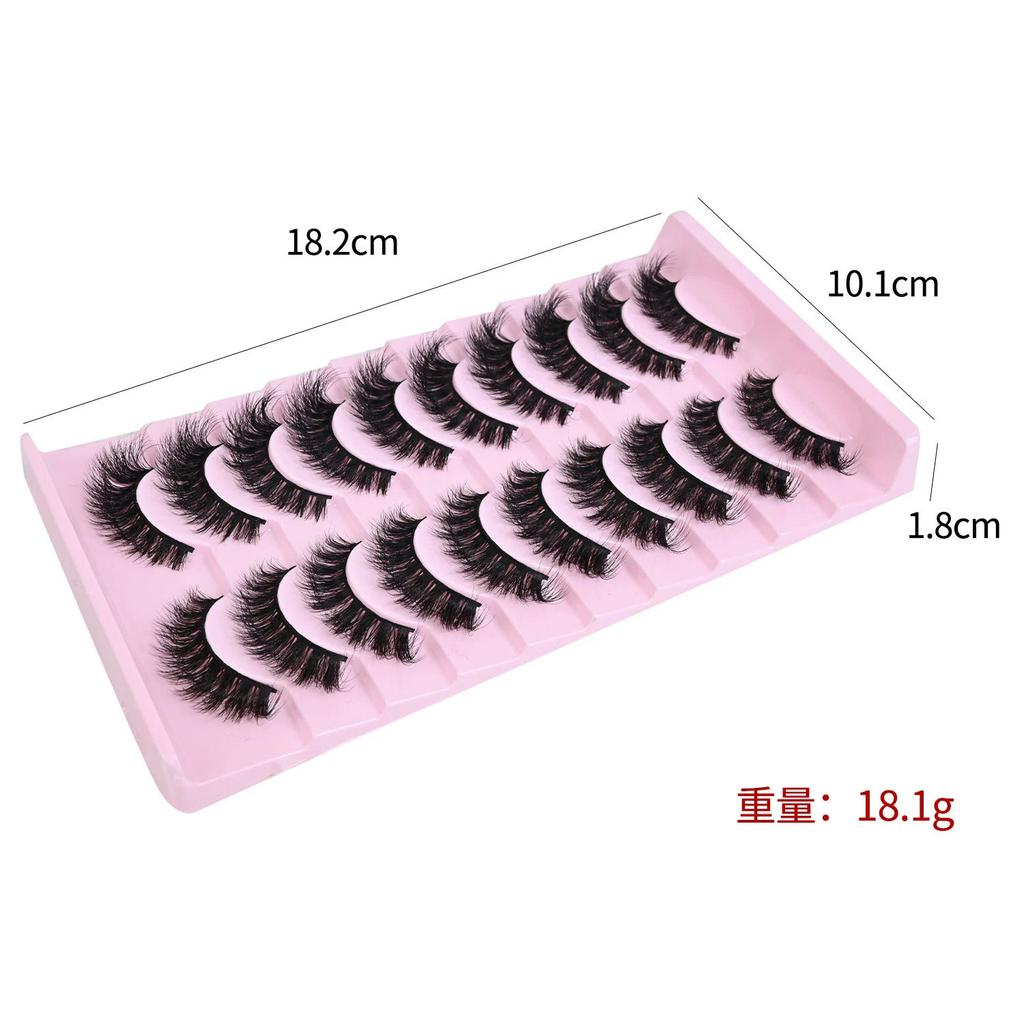 10 Pairs Of Natural Thick Fox Eyes False Eyelashes Fluffy Pointed Tail Slender Fluffy Eyelashes Flatness