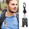 Retractable Badge Holder Heavy Duty Retractable Carabiner Keychain Id Card Holder Durable Portable Outdoor Key Ring