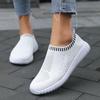Sneakers Women's Flying Woven Shoes Large Size Spring and Summer Casual Breathable Mesh Shoes Student Running Shoes