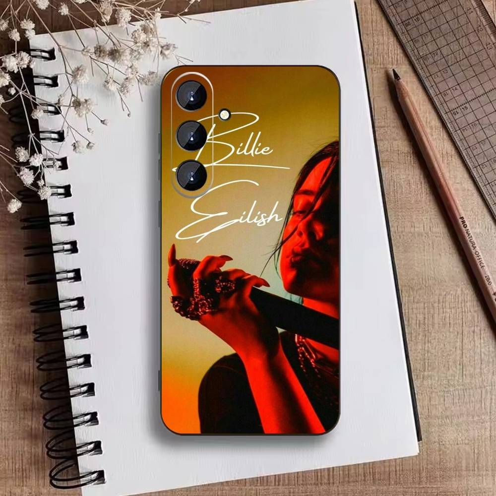 Чехол для телефона A-Singer Billie Eilish для Samsung Galaxy A73, A21s, A22, A31, A52, A53, A71, A41 Мягкий черный корпус