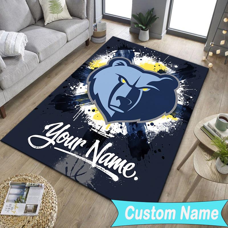 Custom NameGrizzly Marks Logo Design Carpet, Indoor Rug, Chair Rug, Living Rooms, Doormat Made From Polyester Home Decor Birthday Christmas Gifts