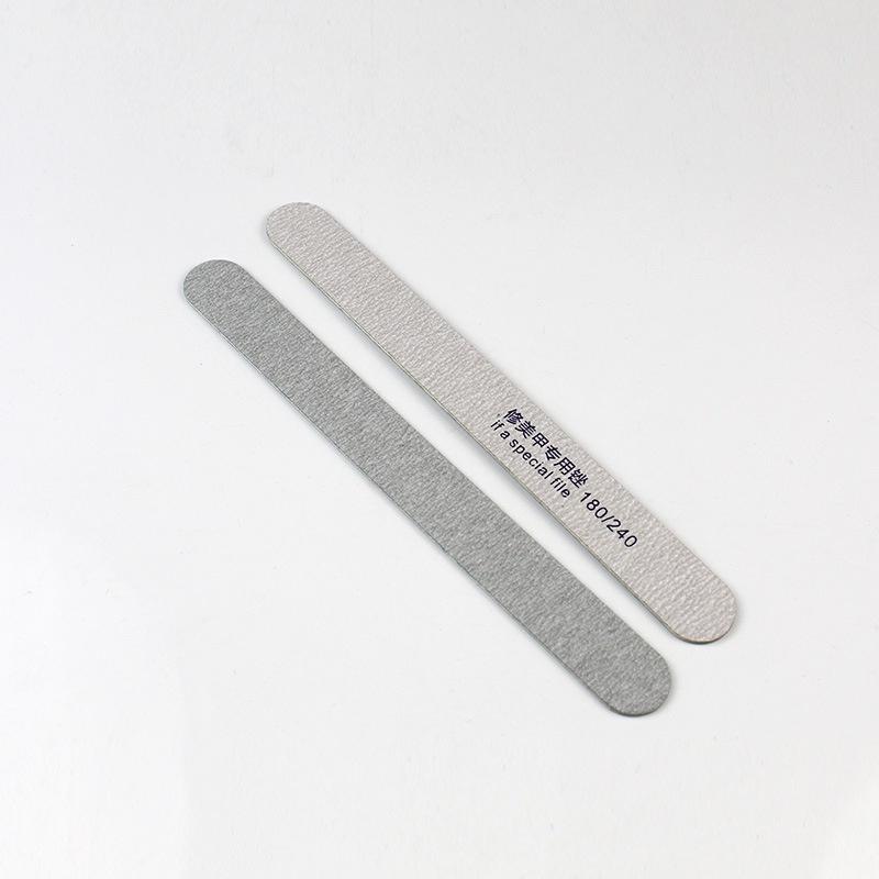 Пилочка для ногтей, прочные матовые маникюрные инструменты, двухсторонние профессиональные инструменты для шлифования ногтей в форме полосы
