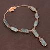 Natural Rough Blue Kynite Gemstone Handmade Copper Gift Necklace 18" C8v51