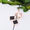 Rose Gold Geometric Titanium Steel Earrings for Women - Stylish, Simple Designs