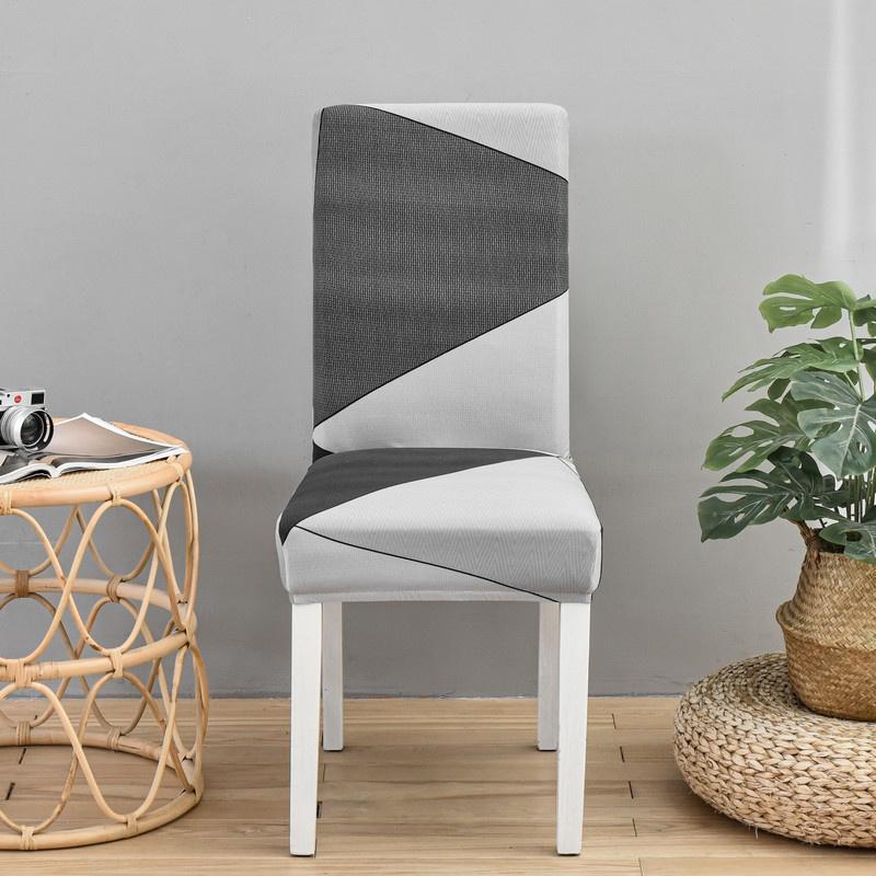 1шт Геометрический Чехол для стула для столовой Эластичные универсальные чехлы для сидений для кухни Свадебный банкет Housse De Chaise
