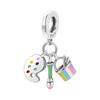 925 Silver Trinkets Charms Beads Best Friend Gift for Women Fit  Bracelet Camera Headphones Playing Cards