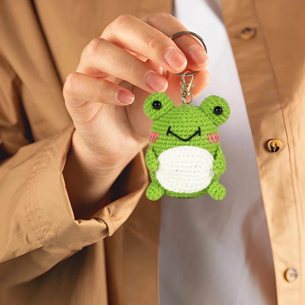 Набор для вязания крючком для начинающих из 3 предметов Лягушка/Сова/Пингвин Полный набор для вязания крючком с подробными инструкциями Милый набор для вязания крючком животных для самостоятельного изготовления