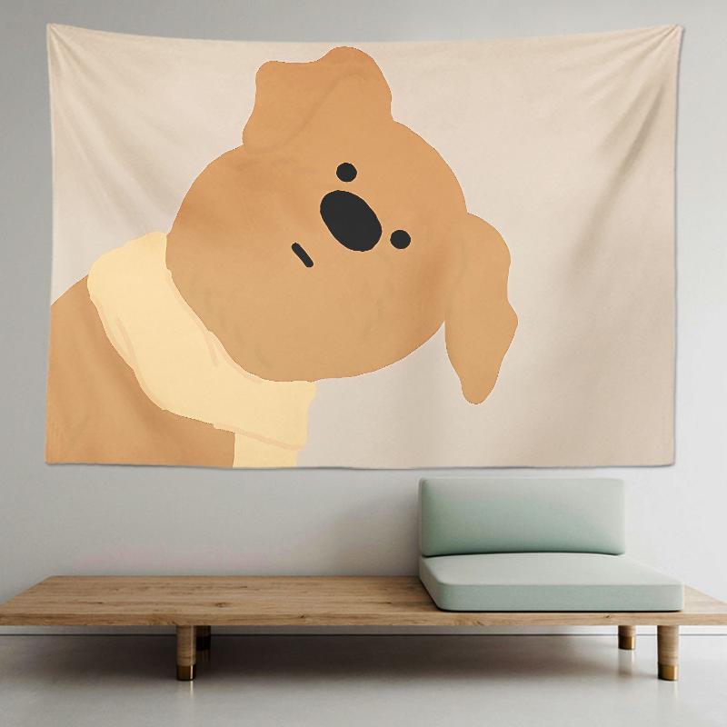 Cute Pet Tapestry Aesthetic Wall Hanging Bedroom Living Room Children's Room Boho Wall Art Decor Home Decoration