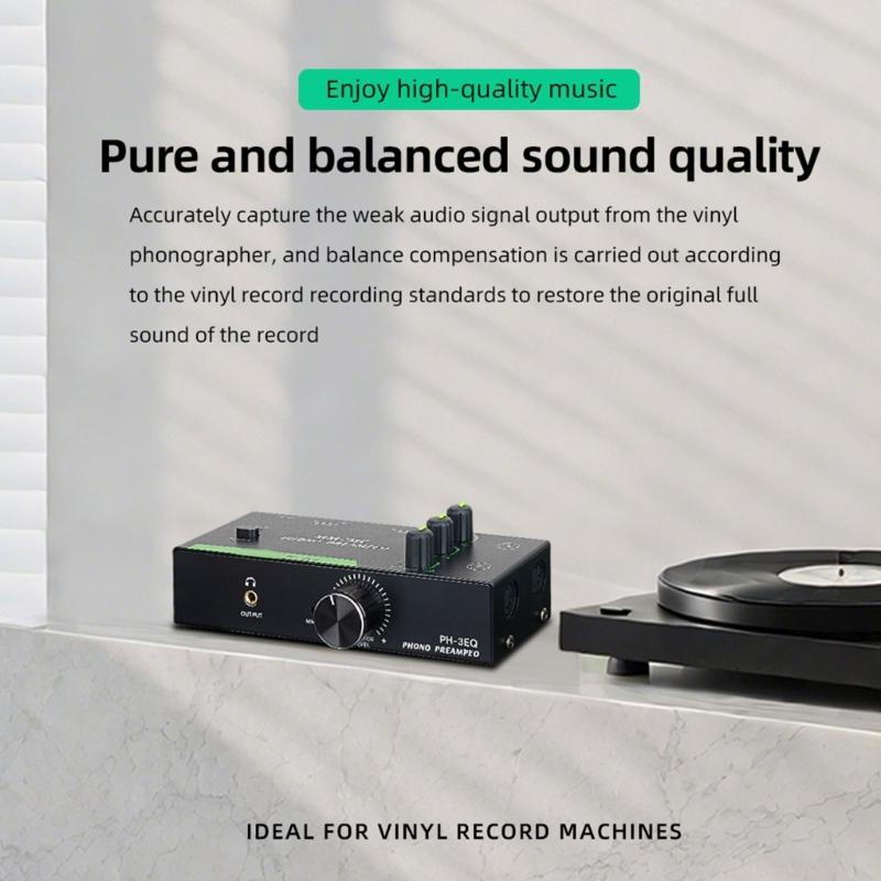 Предварительный усилитель для MM MC проигрывателей High Fidelity, с балансными входами и выходами XLR и настраиваемыми регуляторами низких, средних и высоких частот