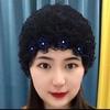 Lace Mesh Turban Acrylic Fibers Wrap Bonnet Hats Fashion Muslim Flower