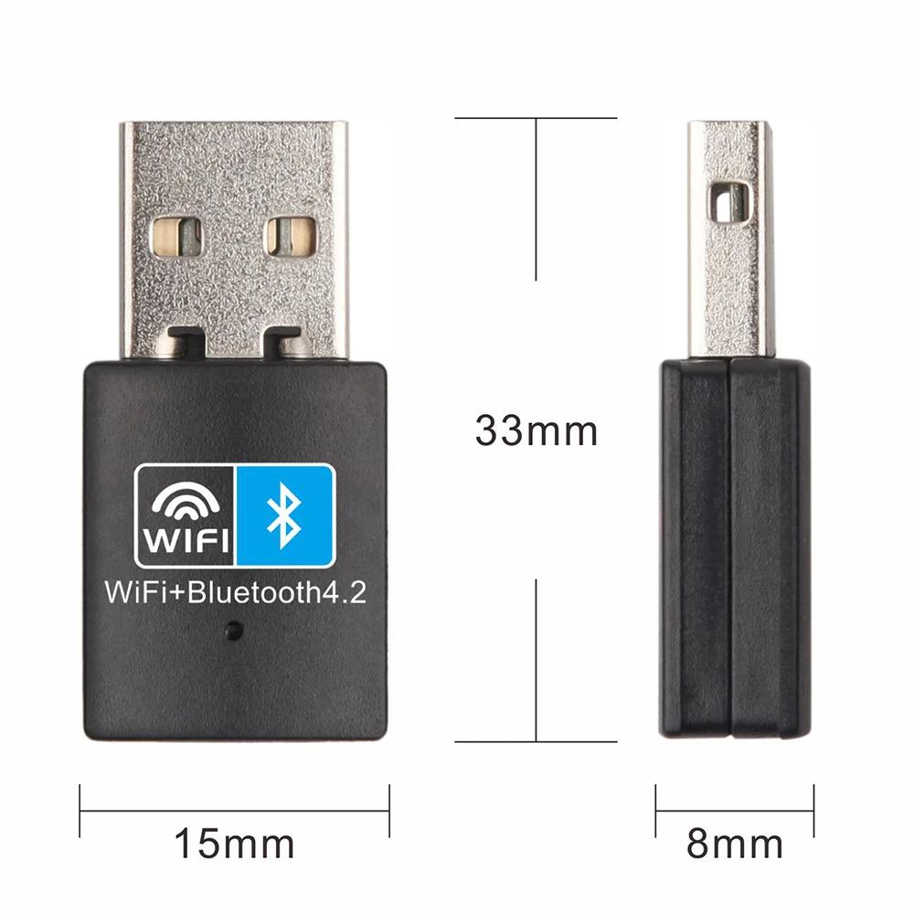 Адаптер USB WiFi и Bluetooth 2 в 1 150 Мбит/с USB WiFi Bluetooth Адаптер 2,4 ГГц Беспроводной Внешний Приемник Передатчик RTL8723 WiFi Донгл