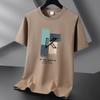 KK 10 Colors Pure Cotton Men T-shirt Round Neck Short Sleeve Loose Mans Tee Shirt S-6XL