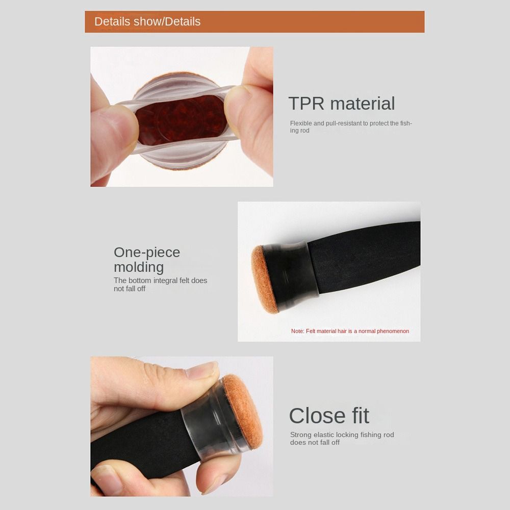 Silicagel Fishing Rod Handle Protective Case Random Color Back Block Fishing Rod