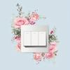 1 шт. Наклейка на розетку с цветочным узором, самоклеящаяся наклейка на выключатель для домашнего декора, настенный декор