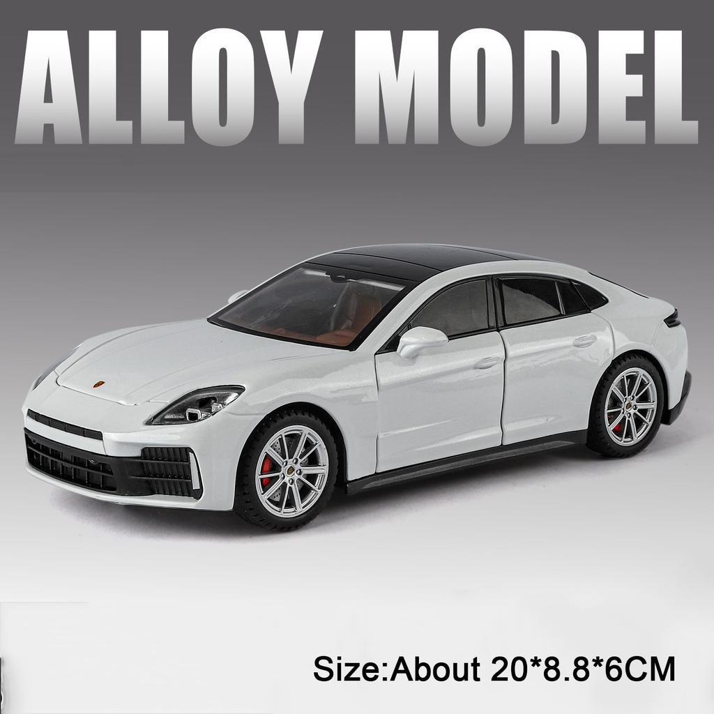 1:24 Panamera 911 Turbo S Toy Alloy Car Model Toy Music Light Pull Back Simulation Vehicle Models Collection Gift for Friends