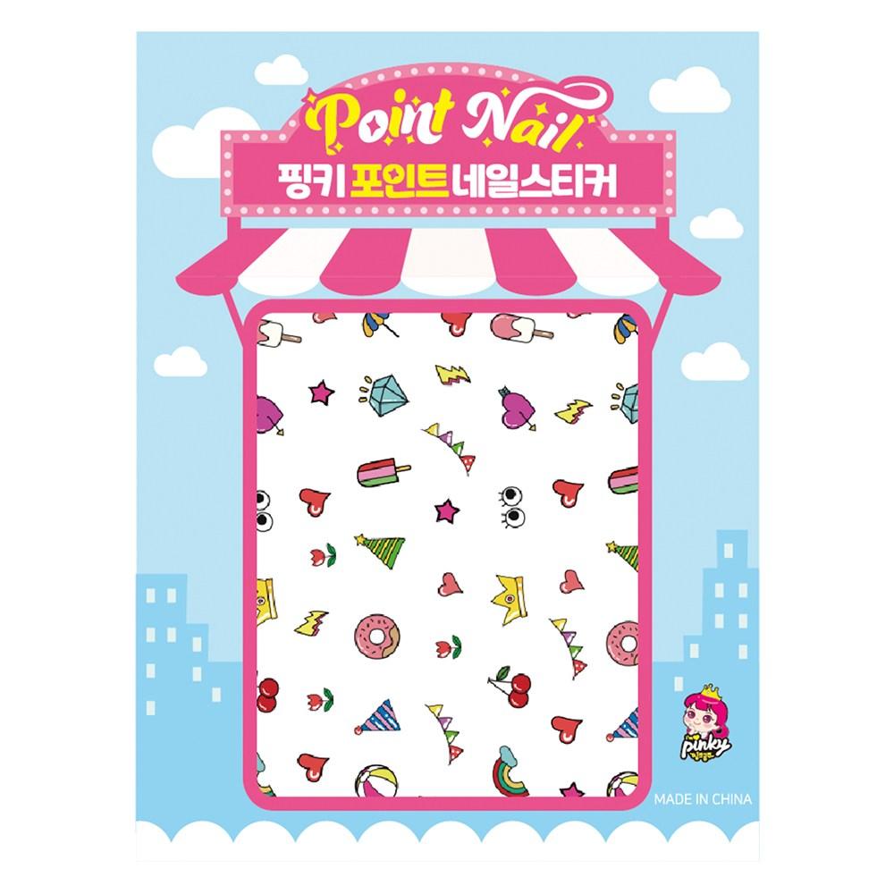 Наклейки для ногтей Pinky Tongki Kids Point Nail Sticker BN-16 (Вечеринка с пончиками) 1 шт