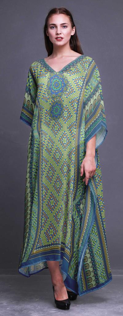 Phagun Indian Traditional Ethnic Womens Long Beach Kaftan Beachwear Bikini Coverup Maxi