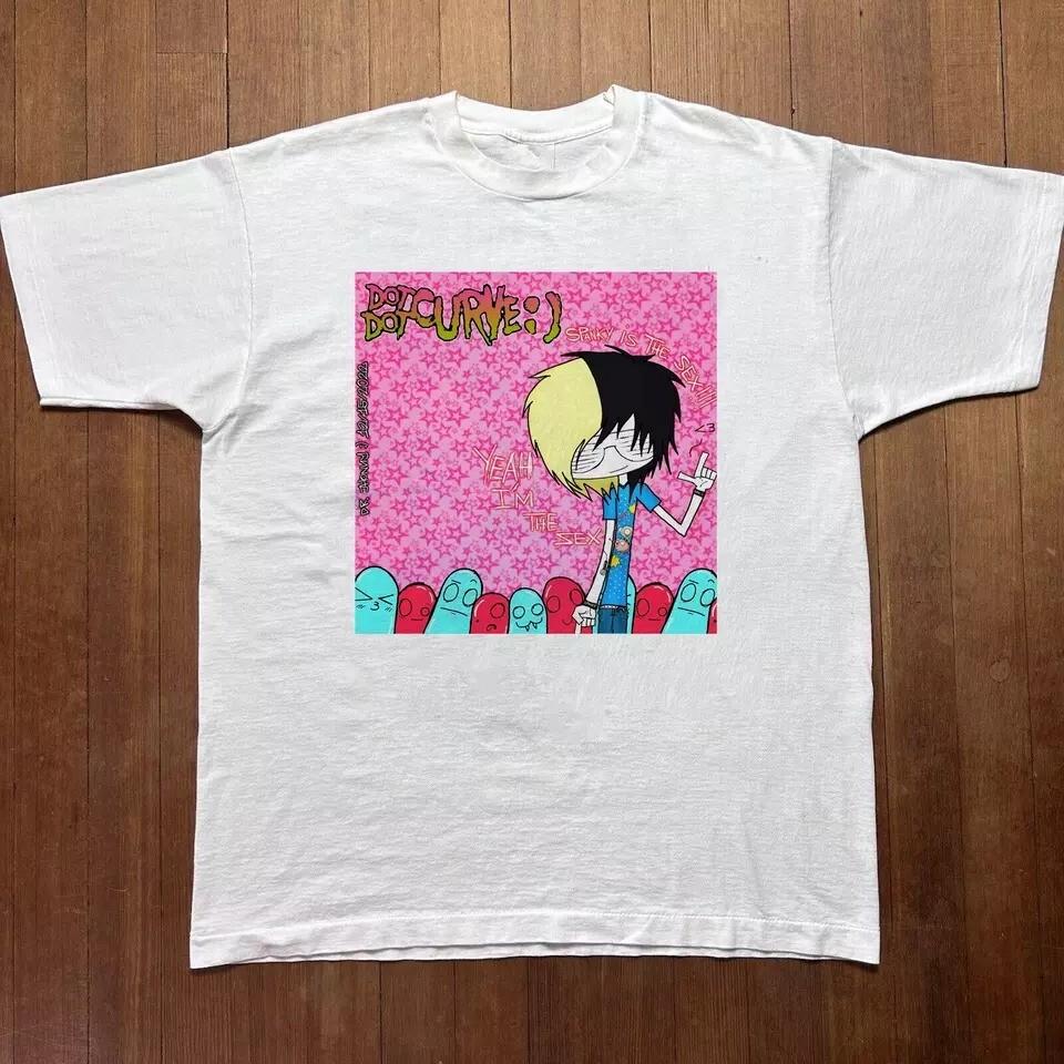 Dot Dot Curve Music For Lovers White T-Shirt Cotton Full Size BL1231