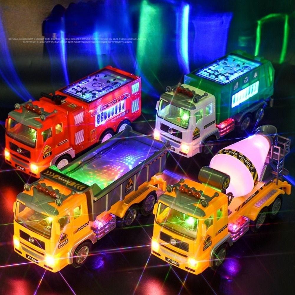 Magnetic Electric Engineering Truck Sound Light Engineering Vehicles Toy  Children's Toy