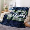Фланелевое одеяло с принтом Seattle Seahawks, Высококачественное, Удобное для всех сезонов, Декор для дома, Тепло и уют, Идеально для рождественских подарков