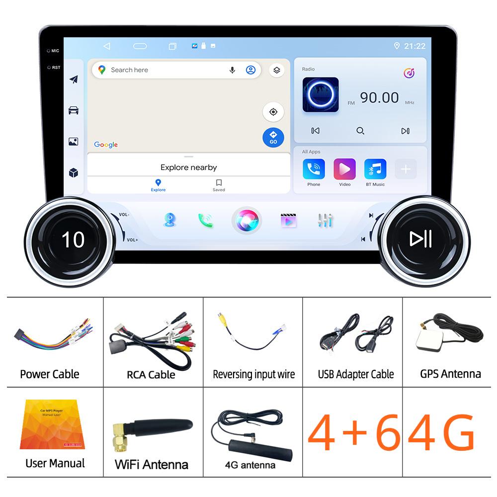 Reakosound Android 8 core Car Radio 10.1 Экран Высокое разрешение GPS-навигация Bluetooth DSP Универсальный автомобильный мультимедийный проигрыватель FAN