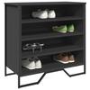 VidaXL Shoe Cabinet Black 80x38x78 Cm Engineered Wood, Shoe Rack, Shoe Storage Cabinet, 848649