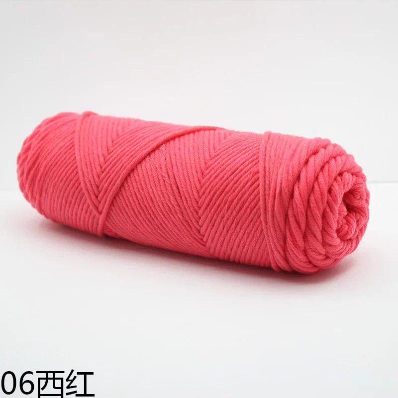 100 г/Клубок Молочная Хлопковая Шерсть Ручное Вязание Шарф Перчатки Шапка Толстая Пряжа Многоцветный Узор Натуральный Материал Мягкий Материал