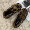 Fur Women Flats Cotton Shoes Fashion Short Plush Leopard Boots Dress Casual Winter Shoes 2025 Brand Designer Zapatos De Mujer