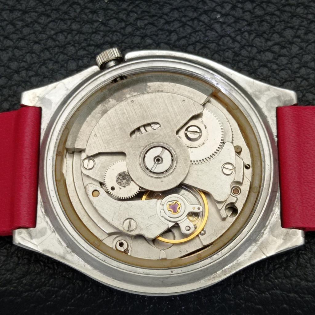 ПОДЕРЖАННЫЕ ВИНТАЖНЫЕ ЧАСЫ SEIKO 5 АВТОМАТИЧЕСКИЕ ЯПОНСКИЕ МУЖСКИЕ ЧАСЫ С ЦИФЕРБЛАТОМ КРАСНОГО ЦВЕТА a434949-2 R122-a434949