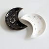 Ceramic Moon Shape Jewelry Dish Minimalist Key Storage Holder  Desktop Ornaments