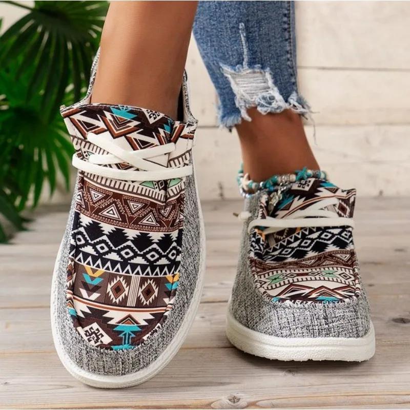 Fashion Fashion Women's Round Toe Walking Cloth Shoe Color Matching Casual Comfortable Shallow Mouth Thick Sole Sneaker Zapatos De Mujer