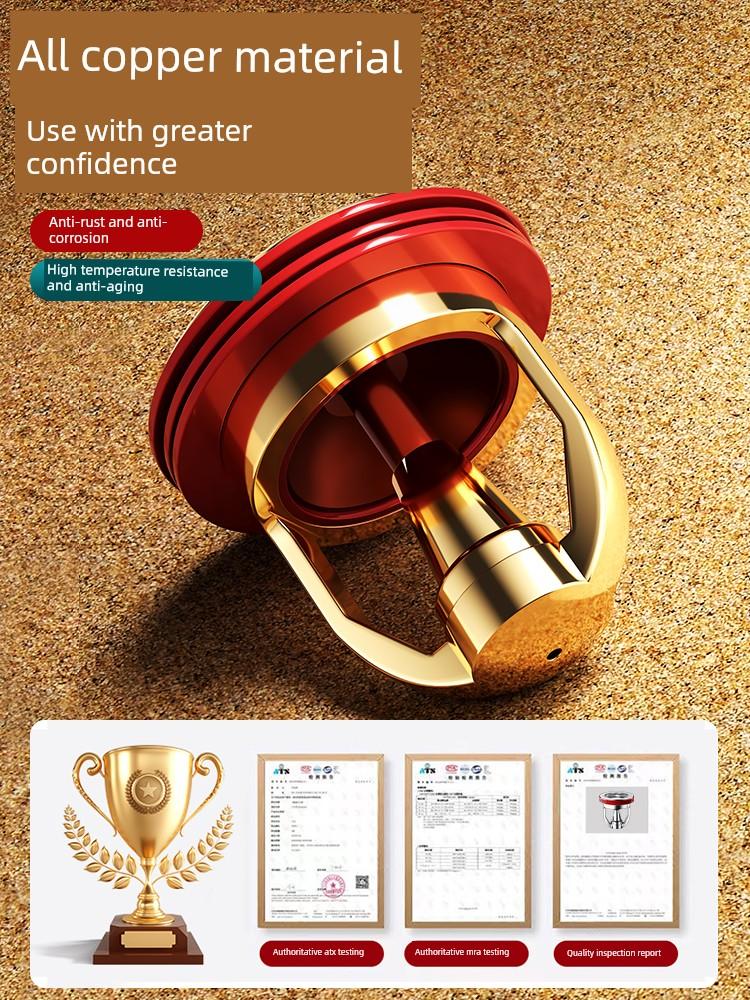 German Yumao All-Copper Magnetic Levitation Anti-Odor Floor Drain Core, Universal for Bathrooms, Anti-Odor and Anti-Insect Device for Drain Pipes