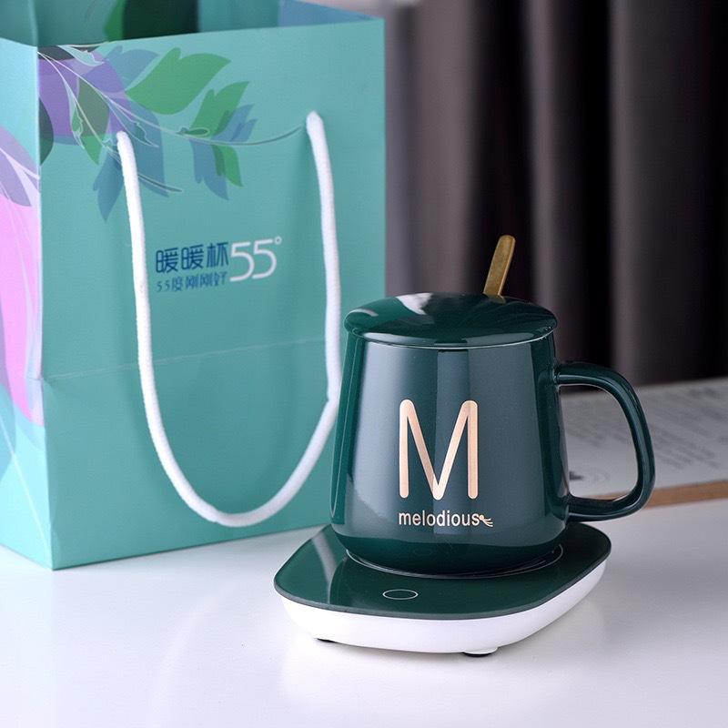 Теплая чашка, термостатическая чашка 55 градусов, кофейная кружка, набор чашек с подогревом, бесплатная керамическая чашка для воды