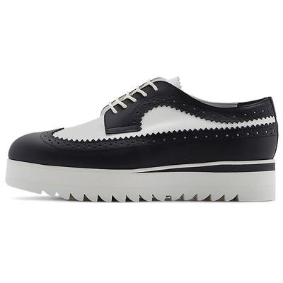 Броги Удобная Толстая Подошва Прочные Низкие Кроссовки Женские кроссовки Черные Белые 1182A304-100