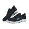 Skechers Go Walk 7 Амортизация Удобная Сетчатая Низкая Посадка Повседневная Беговая Обувь Женская кеды Черный Синий 125233-BKAQ