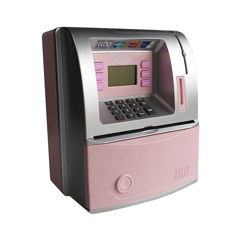 Детский большой ATM-симулятор копилки с голосом и паролем, монетоприемником и функцией подсчета денег.