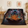 Rainbow Chakra Yoga Mandala Meditation Flannel Blanket Soft Throw Blanket for Bedroom Living Room Bed Travel Camping Picnic Nap