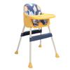 Baby High Chair Adjustable Infant Feeding Chair Multi Functional Silpless Safety Colorful Cushion