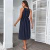2023 Polka Dot Halter Neck Dress - European & American Summer Fashion for Women