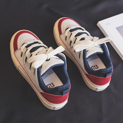 Весенние парусиновые кроссовки женские новые ретро-легкие кроссовки на платформе Bread Shoes