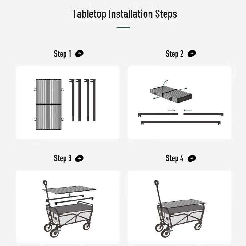 Mobigarden NX22671015 Foldable Table Board for Camping Cart