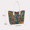 Vibrant Graffiti Geometric Casual Large Tote Bag for Daily Travel Shopping