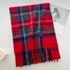 Stylish Design Classic British Imitation Cashmere Scarf Women Men Autumn Winter Plaid Warm Fringed Mufller Female Couple Scarf