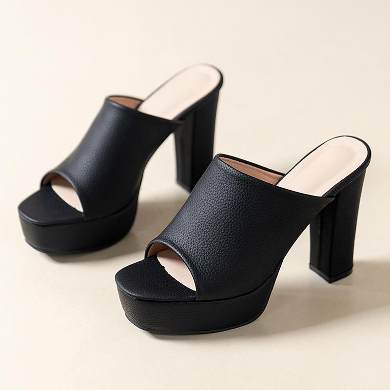 Модные тапочки женские туфли на платформе и очень высоком каблуке сандалии весна-лето 2024 массивные элегантные стриптизерши зеленые шлепанцы роскошные женские