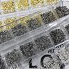 12 ячеек/коробка Смешанный дизайн 3D металлические charms-звездочки для нейл-арта, детали, заклепки-звезды, аксессуары для украшения ногтей, принадлежности для маникюра
