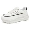 Fashion Spring White Platform Sneakers Women Shoes Anti-slip Leather Casual Shoes Thick Sole Ladies Shoes Height Increase Women Sneakers