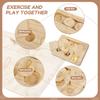 Wooden Guinea Pig Foraging Toy Treat Dispenser Toy with 6 Food Holes Interactive Hamsters Foraging Toy Pet Accessory for Rabbits