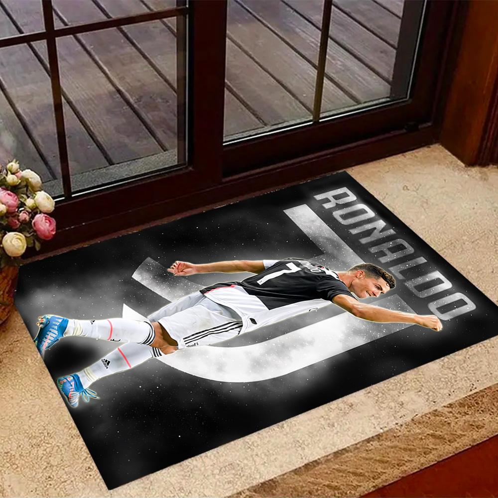 Ronaldo's Legacy Soccer Floor Rug Office Rug Perfect for Living Rooms Game Room Playrooms Decorate room Anti-slip Rug Office home decor
