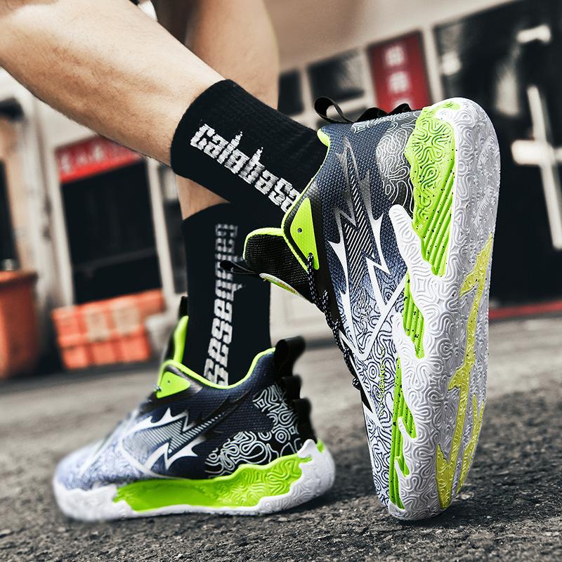 Mandarin Duck Basketball Shoes New Middle School Students Trend High-top Sports Shoes Youth Outdoor Sports Shoes Men