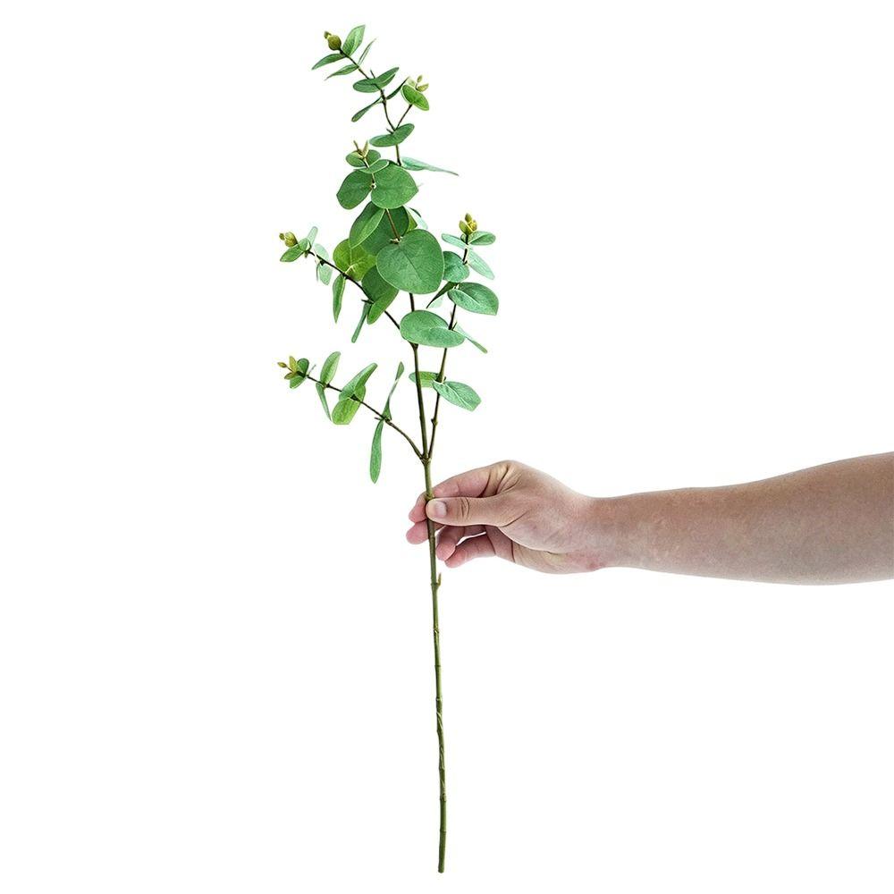 1Pcs Green Fake Leaf Branch 75cm Decorative Fake Plants Artificial Eucalyptus Leaf for Party Decor